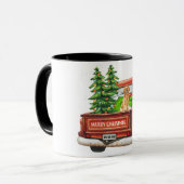 Frohe Weihnachten Golden Retriever Tasse (Vorderseite Links)
