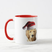Frohe Weihnachten Golden Retriever Tasse (Links)