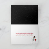 Frohe Weihnachten golden Retriever und Santa (Innenseite)