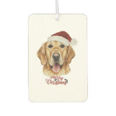 Frohe Weihnachten Golden Retriver Hund Autolufterfrischer (Vorderseite)