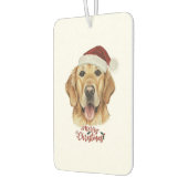 Frohe Weihnachten Golden Retriver Hund Autolufterfrischer (Links)