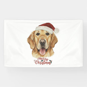 Frohe Weihnachten Golden Retriver Hund Banner