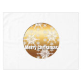 Frohe Weihnachten Golden Snowflakes Tablecloth Tischdecke (Vorderseite (Horizontal))