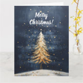 Frohe Weihnachten Golden Tree Karte (Gelbe Blume)