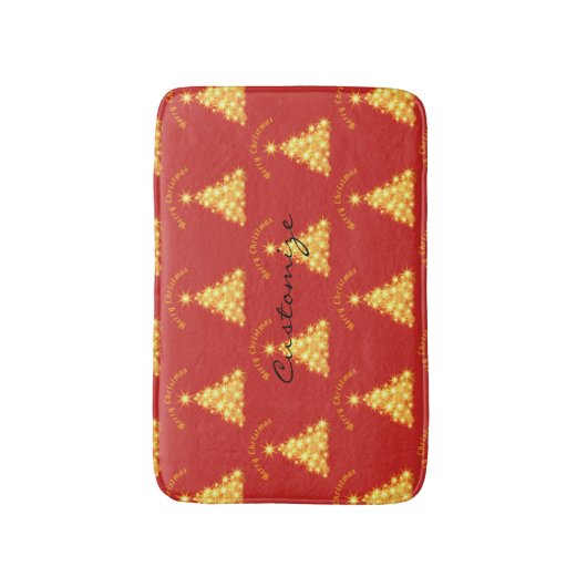 Frohe Weihnachten Golden Tree Thunder_Cove Badematte