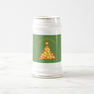 Frohe Weihnachten Golden Tree Thunder_Cove Bierglas