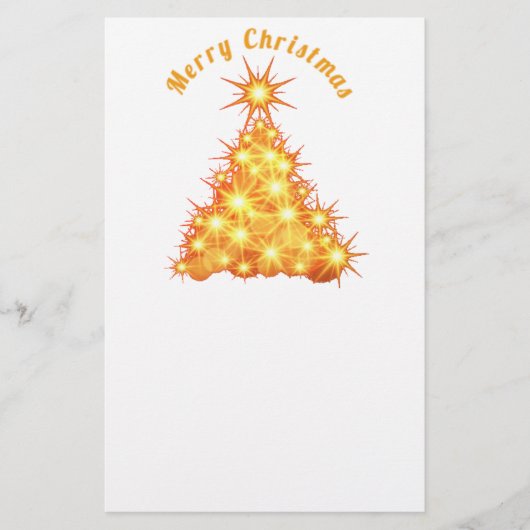 Frohe Weihnachten Golden Tree Thunder_Cove Briefpapier (Vorderseite)