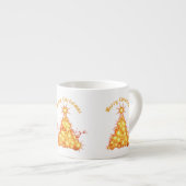 Frohe Weihnachten Golden Tree Thunder_Cove Espressotasse (Vorderseite Rechts)