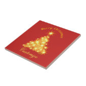 Frohe Weihnachten Golden Tree Thunder_Cove Fliese (Seite)