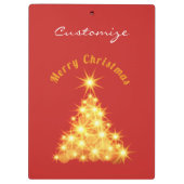 Frohe Weihnachten Golden Tree Thunder_Cove Klemmbrett (Rückseite)