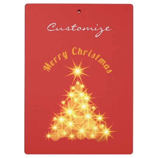 Frohe Weihnachten Golden Tree Thunder_Cove Klemmbrett (Rückseite)