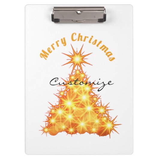 Frohe Weihnachten Golden Tree Thunder_Cove Klemmbrett (Vorderseite)