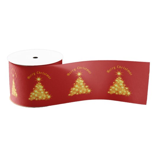 Frohe Weihnachten Golden Tree Thunder_Cove Ripsband (Spule)