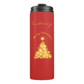 Frohe Weihnachten Golden Tree Thunder_Cove Thermosbecher (Vorderseite)