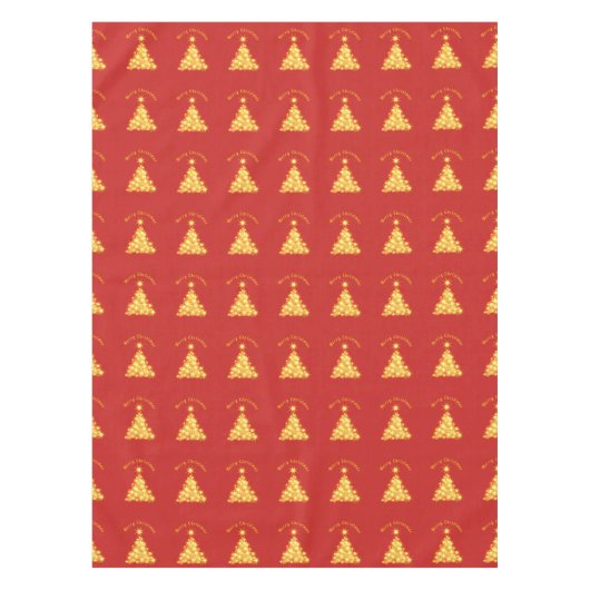Frohe Weihnachten Golden Tree Thunder_Cove Tischdecke (Vorderseite)