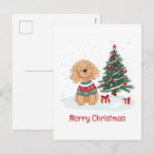Frohe Weihnachten Goldendoodle Dog (Vorne/Hinten)