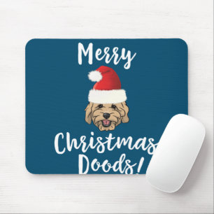 Frohe Weihnachten Goldendoodle Funny Golden Doodle Mousepad