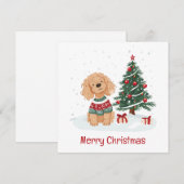 Frohe Weihnachten Goldendoodle Hund (Vorne/Hinten)