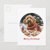 Frohe Weihnachten Goldendoodle Hunde (Vorne/Hinten)