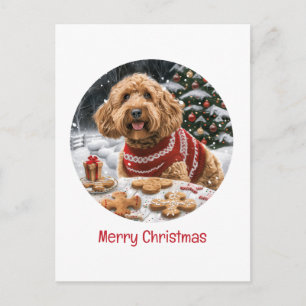 Frohe Weihnachten Goldendoodle Hunde