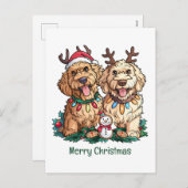 Frohe Weihnachten Goldendoodle Hunde (Vorne/Hinten)