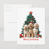 Frohe Weihnachten Goldendoodle Hunde (Vorne/Hinten)
