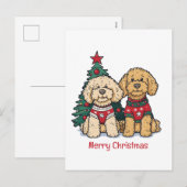 Frohe Weihnachten Goldendoodle Hunde (Vorne/Hinten)