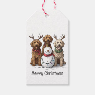 Frohe Weihnachten Goldendoodle Hunde Geschenkanhänger
