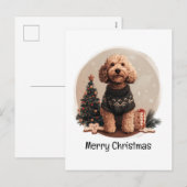 Frohe Weihnachten Goldendoodle Welpen Hunde (Vorne/Hinten)
