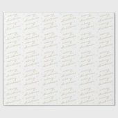 Frohe Weihnachten goldene Drehbuch goldene Herzen Geschenkpapier (Flach)