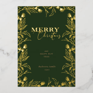 Frohe Weihnachten goldene Kalligrafie Foto Folien- Folieneinladung