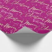 Frohe Weihnachten Goldene Schrift aus dem Namen Pi Geschenkpapier (Ecke)