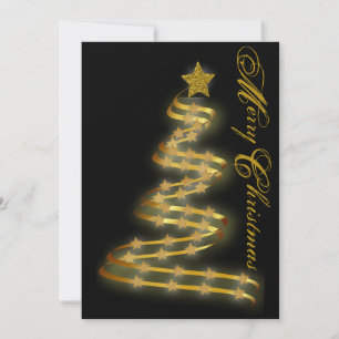 Frohe Weihnachten Goldener Baum Sterne Abstrakte U