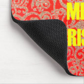 Frohe Weihnachten Goldener Roter Schnee Glitzer Ku Mousepad (Ecke)