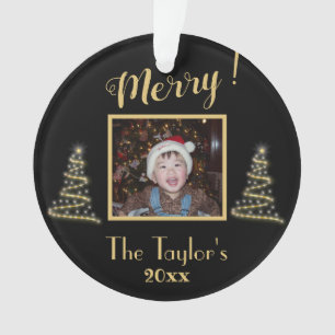 Frohe Weihnachten!  ~ Goldener Weihnachtsbaum ~ Fa Ornament