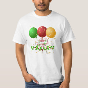 Frohe Weihnachten, goldfarbenes Konfetti, T-Shirt