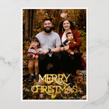Frohe Weihnachten Goldfolie Schwarz-Weiß-Streifen