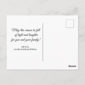 Frohe Weihnachten goldgrün 3 Foto Collage Paar Postkarte (Rückseite)