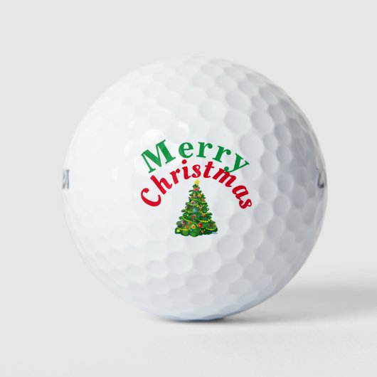 Frohe Weihnachten Golfball (Vorderseite)