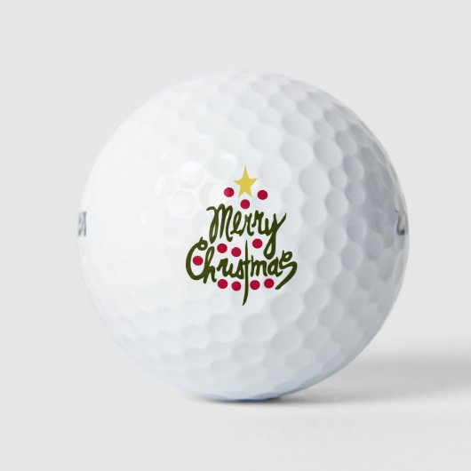 Frohe Weihnachten Golfball (Vorderseite)