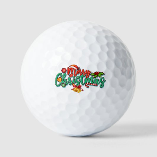 frohe Weihnachten Golfball (Vorderseite)