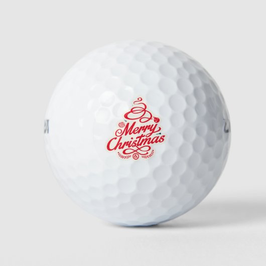 Frohe Weihnachten Golfball (Vorderseite)