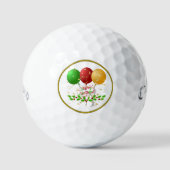 Frohe Weihnachten Golfball (Vorderseite)