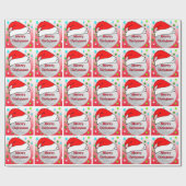 Frohe Weihnachten Golfball-Verpackungspapier Geschenkpapier (Flach)
