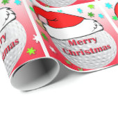 Frohe Weihnachten Golfball-Verpackungspapier Geschenkpapier (Rolleneckpunkt)