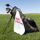 Frohe Weihnachten Golfhandtuch (Gras)
