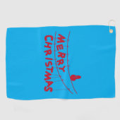 Frohe Weihnachten Golfhandtuch (Horizontal)