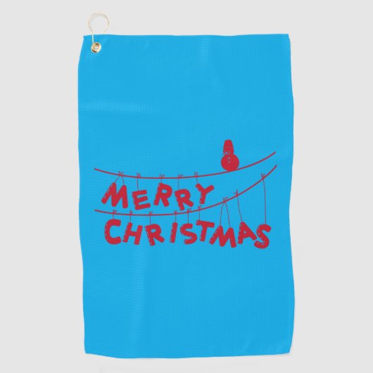 Frohe Weihnachten Golfhandtuch (Vorderseite)