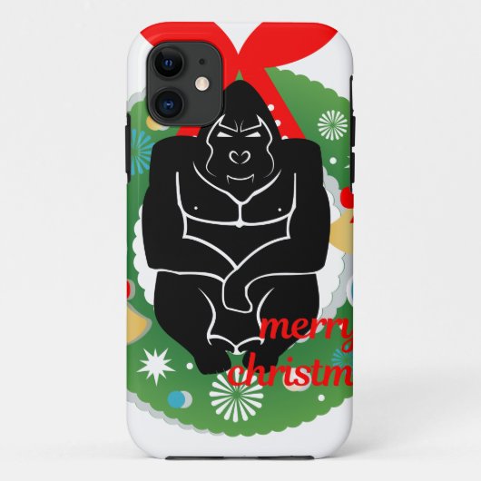frohe weihnachten gorilla Case-Mate iPhone hülle (Rückseite)