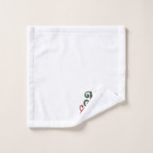 Frohe Weihnachten Gotische Stickerei Typografie Badhandtuch Set (Waschlappen)